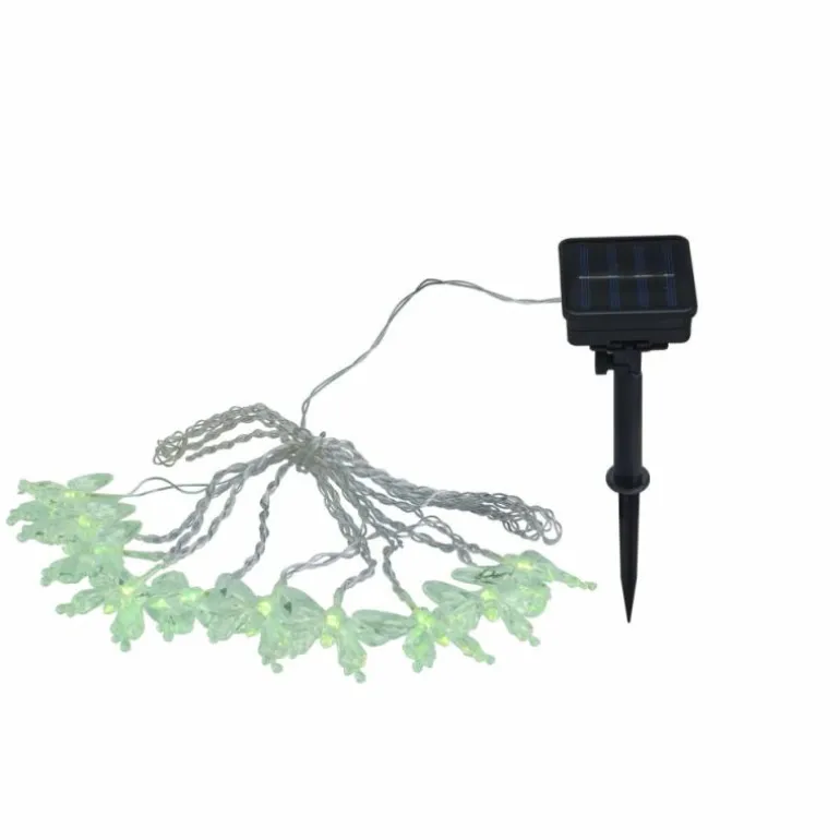 Lampe solaire Globo LED Noir, 10 lumières, Changeur de couleurs