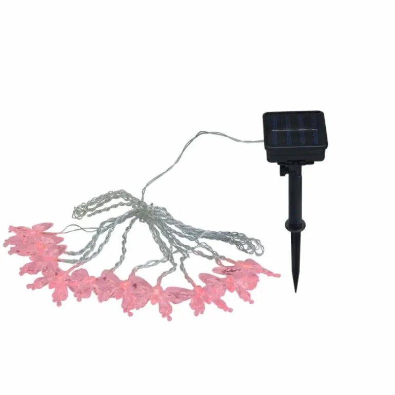 Lampe solaire Globo LED Noir, 10 lumières, Changeur de couleurs