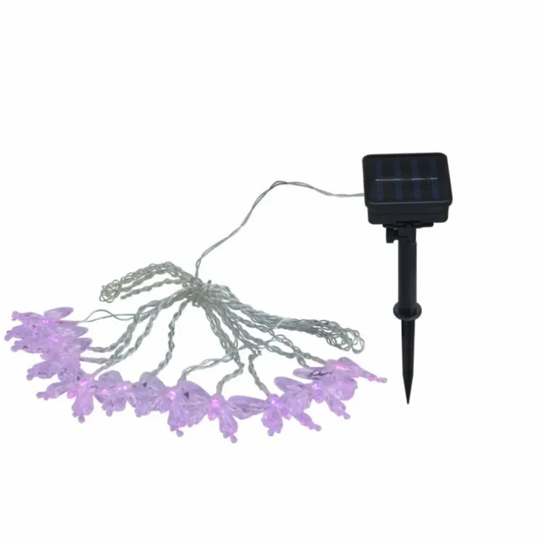 Lampe solaire Globo LED Noir, 10 lumières, Changeur de couleurs