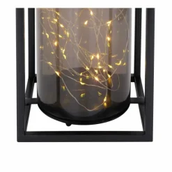 lampe solaire Globo LED Noir, 40 lumières