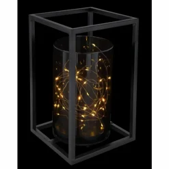 lampe solaire Globo LED Noir, 40 lumières