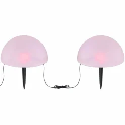 lampe solaire Globo LED Noir, 5 lumières, Changeur de couleurs