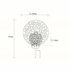 lampe solaire Globo LED Noir, 2 lumières