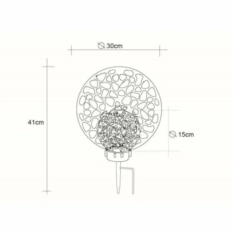 lampe solaire Globo LED Noir, 2 lumières