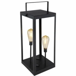 lampe solaire Globo LED Noir, 2 lumières