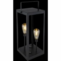 lampe solaire Globo LED Noir, 2 lumières