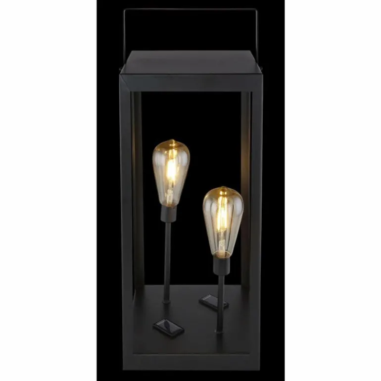 lampe solaire Globo LED Noir, 2 lumières