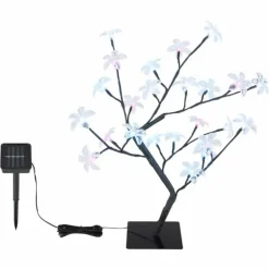 lampe solaire Globo LED Noir, 8 lumières