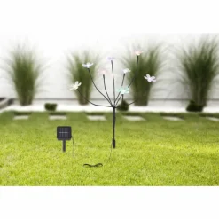 lampe solaire Globo LED Noir, 8 lumières