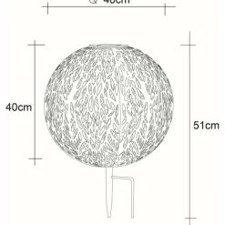 lampe solaire Globo LED Rouille, 1 lumière