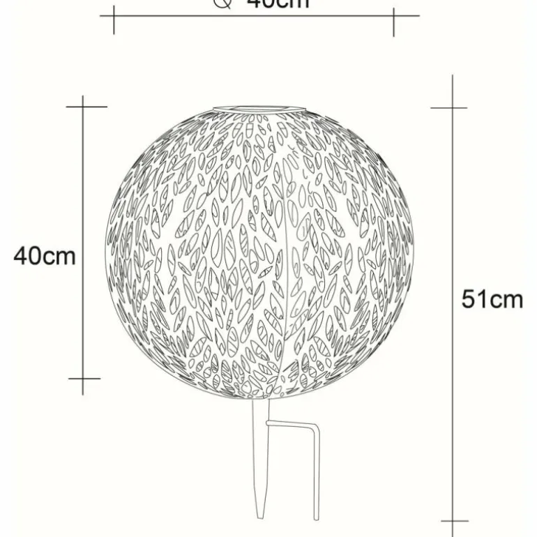 lampe solaire Globo LED Rouille, 1 lumière