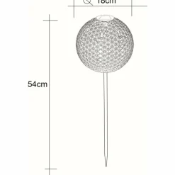 lampe solaire Globo LED Rouille, 1 lumière