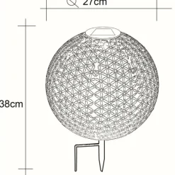 lampe solaire Globo LED Rouille, 1 lumière