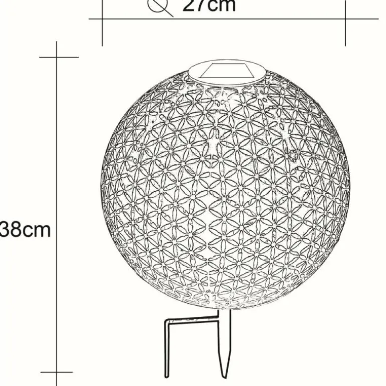 lampe solaire Globo LED Rouille, 1 lumière