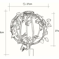 lampe solaire Globo LED Rouille, 1 lumière