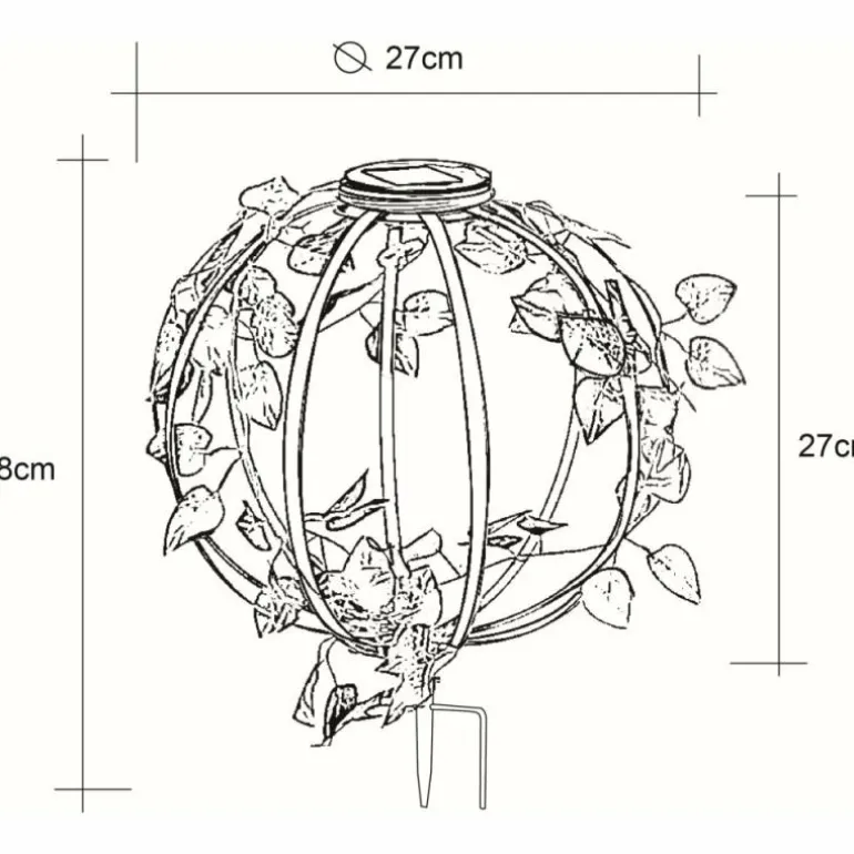 lampe solaire Globo LED Rouille, 1 lumière