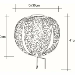 lampe solaire Globo LED Rouille, 1 lumière