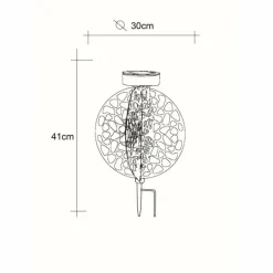 lampe solaire Globo LED Rouille, 1 lumière