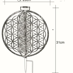 lampe solaire Globo LED Rouille, 1 lumière