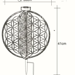 lampe solaire Globo LED Rouille, 1 lumière