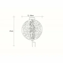 lampe solaire Globo LED Rouille, 1 lumière