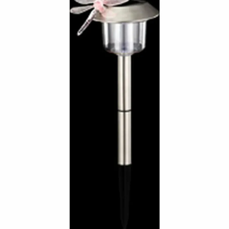 lampe solaire Globo SOLAR LED Acier inoxydable, 2 lumières, Changeur de couleurs