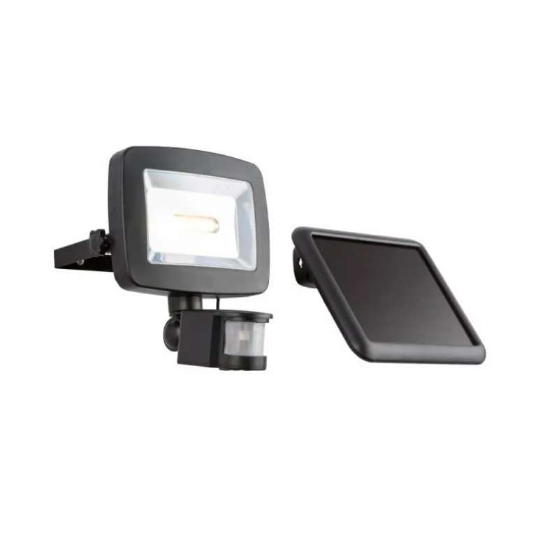 Lampe solaire Globo SOLAR LED Noir, 1 lumière, Détecteur de mouvement