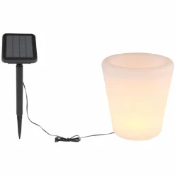 lampe solaire Globo SOLAR LED Noir, Blanc, 4 lumières, Changeur de couleurs