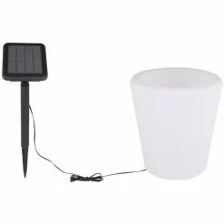 lampe solaire Globo SOLAR LED Noir, Blanc, 4 lumières, Changeur de couleurs