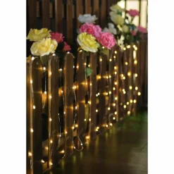 Lampe solaire Globo STRIPE LED Transparent, 120 lumières