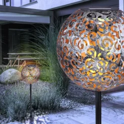 Lampe solaire Globo SUNI LED Argenté, 1 lumière