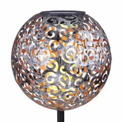 Lampe solaire Globo SUNI LED Argenté, 1 lumière