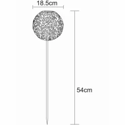 Lampe solaire Globo SUNI LED Argenté, 1 lumière
