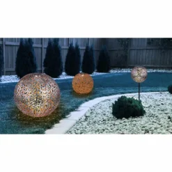 Lampe solaire Globo SUNI LED Argenté, 1 lumière