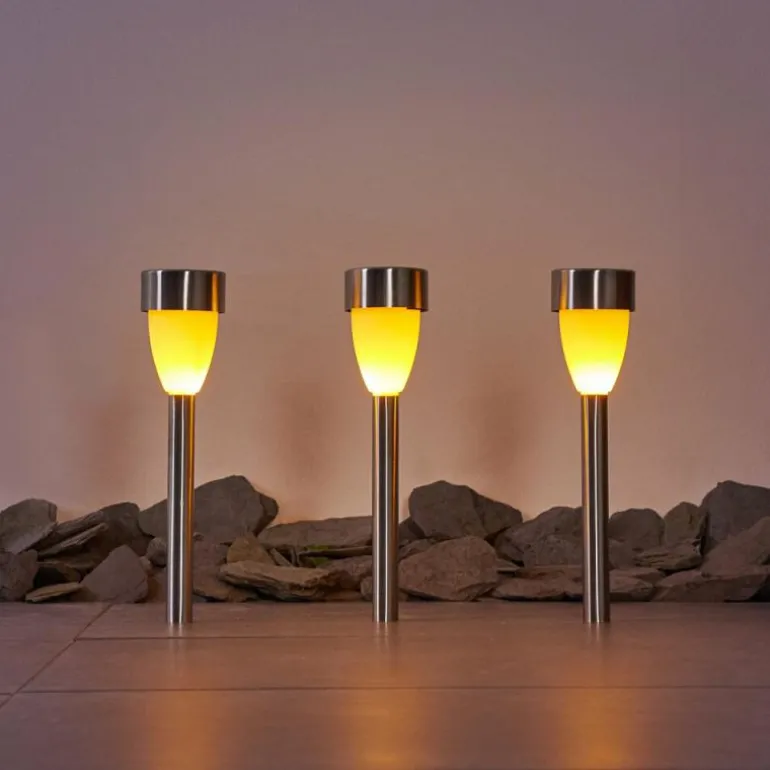 lampe solaire Gorizia LED Acier inoxydable, 3 lumières