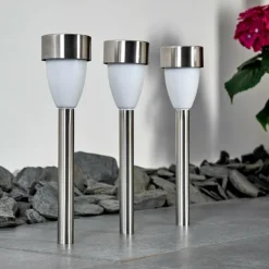 lampe solaire Gorizia LED Acier inoxydable, 3 lumières