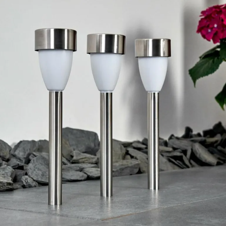 lampe solaire Gorizia LED Acier inoxydable, 3 lumières