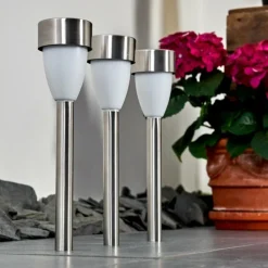 lampe solaire Gorizia LED Acier inoxydable, 3 lumières