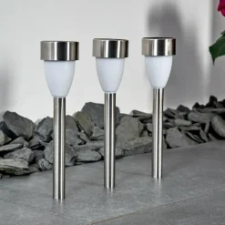 lampe solaire Gorizia LED Acier inoxydable, 3 lumières