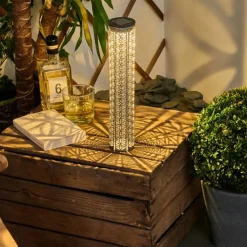 lampe solaire Hankinson LED Gris, Noir, Argenté, 1 lumière