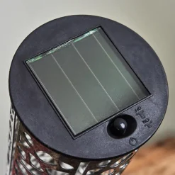 lampe solaire Hankinson LED Noir, Argenté, 1 lumière