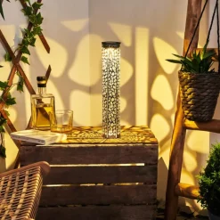 lampe solaire Hankinson LED Noir, Argenté, 1 lumière