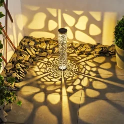 lampe solaire Hankinson LED Noir, Argenté, 1 lumière