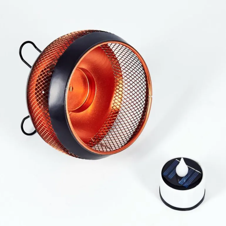 lampe solaire Harimal LED Cuivre, Noir, 1 lumière