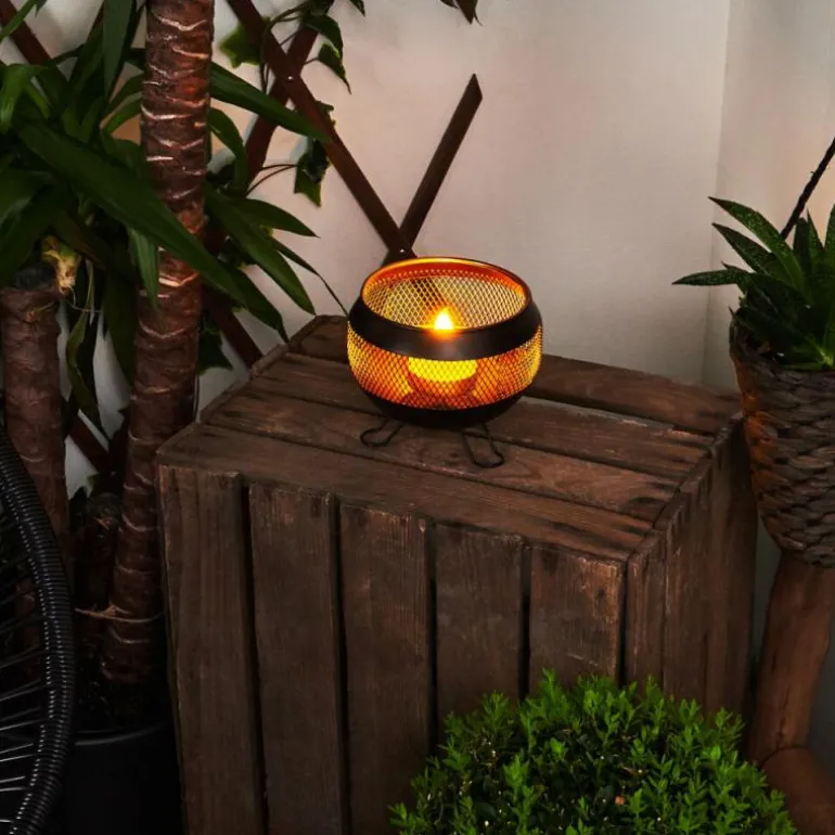 lampe solaire Harimal LED Cuivre, Noir, 1 lumière