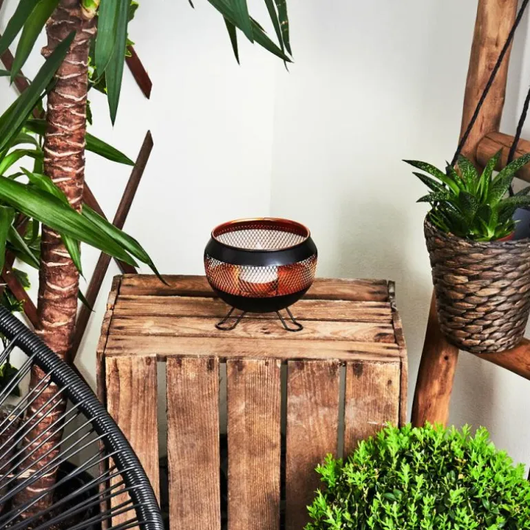 lampe solaire Harimal LED Cuivre, Noir, 1 lumière