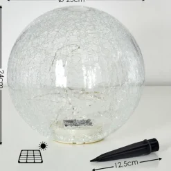 lampe solaire Jurmala LED, 1 lumière