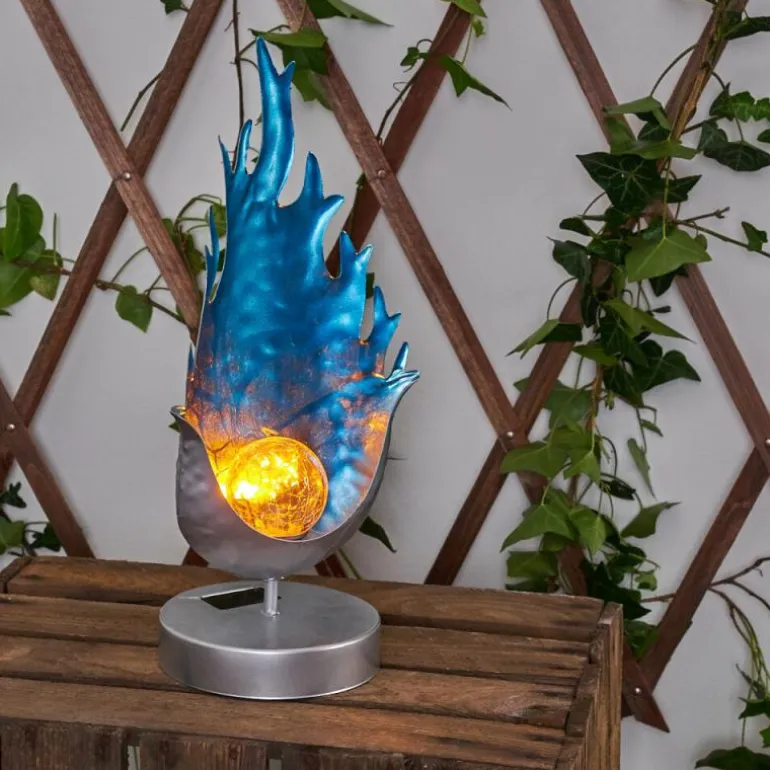 lampe solaire Londrina LED Bleu, Argenté, 1 lumière