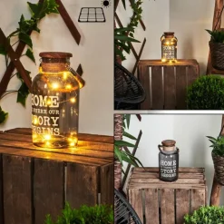 lampe solaire Moliitsi LED Brun, Fumée, 10 lumières