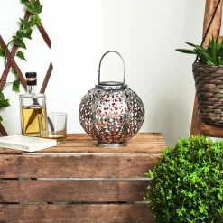 lampe solaire Moreland LED Cuivre, Noir, Argenté, 1 lumière